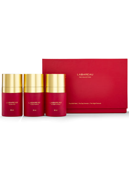 The Labareau collection is an exclusive anti-aging set containing the most powerful, ingredient-packed serums and peel.